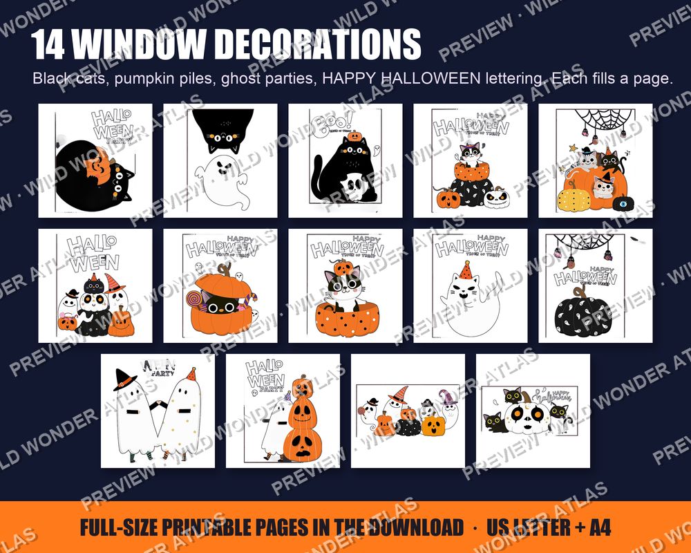 All 14 window decorations (watermarked preview)